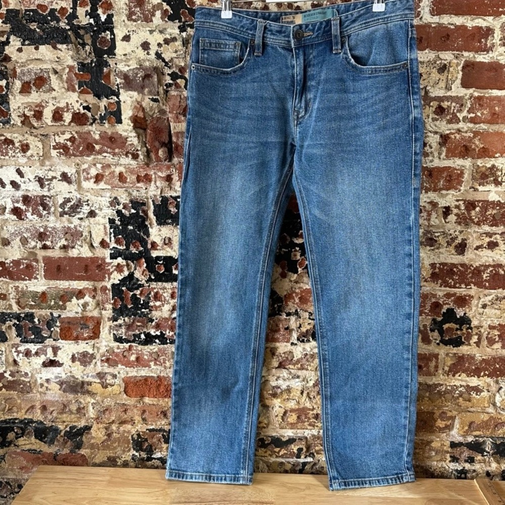 Rock & Roll Denim Cowboy Slim Revolver Straight Blue Denim Jeans Mens 32x32